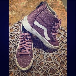 Girls pink glitter vans